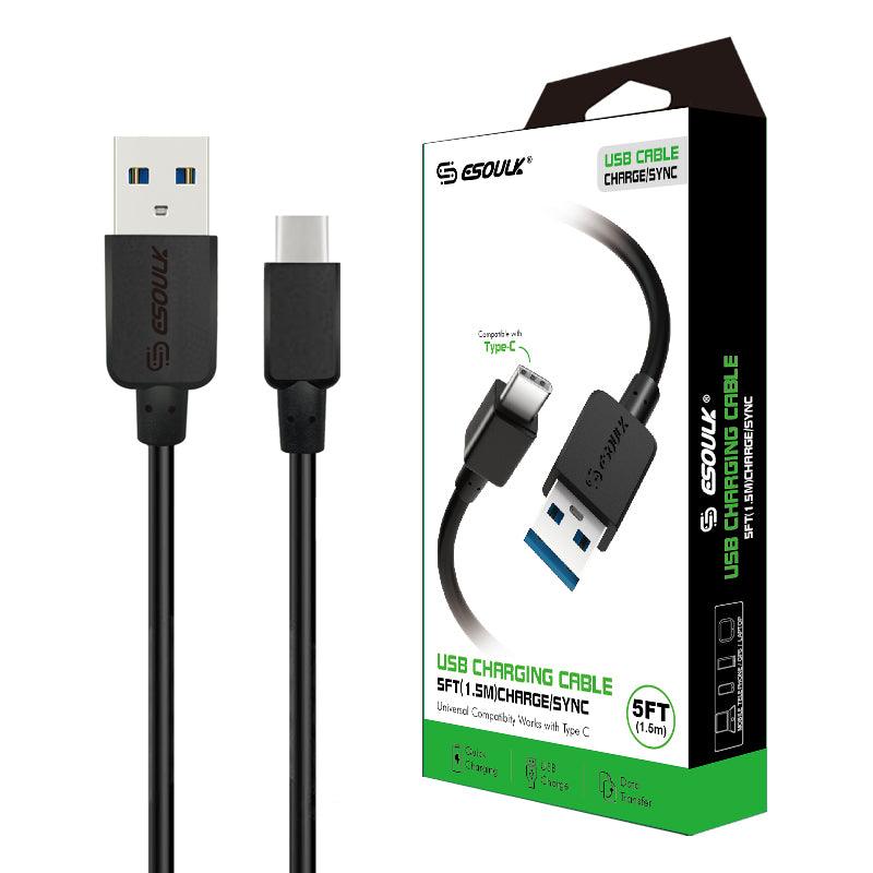 Esoulk Cable Type-C 5.0 Ft, 3A White EC30P-TCP-BK - Best Cell Phone Parts Distributor in Canada, Parts Source Esoulk Cable Type-C 5.0 Ft, 3A White EC30P-TCP-BK - Best Cell Phone Parts Distributor in Canada, Parts Source